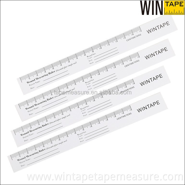 15cm White Disposable Wound Custom Paper Ruler Folding Measuring Medical Wound Ruler